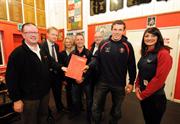 Renishaw makes presentation to Gloucester Rugby's education scheme
