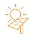 Icône Réduction des émissions - Panneau solaire