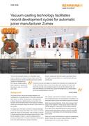 Case study:  Vacuum casting technology facilitates record development cycles for automatic juicer manufacturer Zumex
